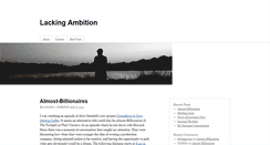 Desktop Screenshot of lackingambition.com